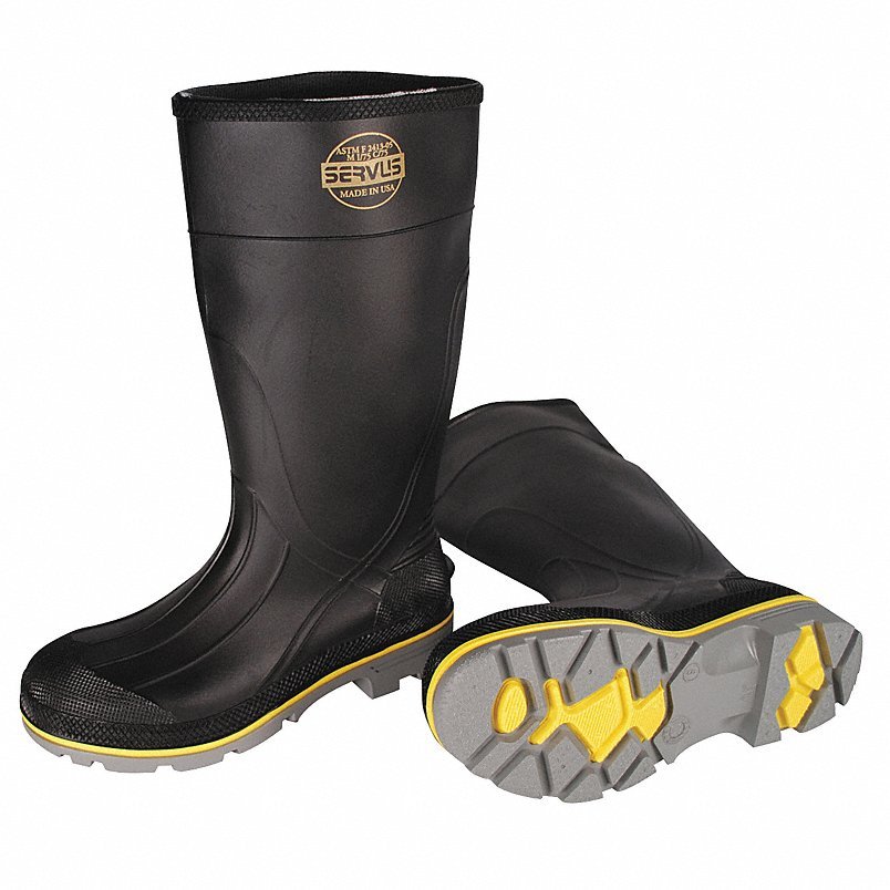 Honeywell Servus 75109/10 XTP Steel-Toe Rubber Boots, Defined Heel, 15 in H, Knee, Black, Men's, Size 10 - KVM Tools Inc.KV1TZN2