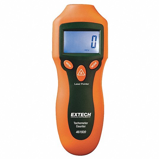Extech 461920 Laser Tachometer, 2 to 99,999 rpm - KVM Tools Inc.KV1TZP5