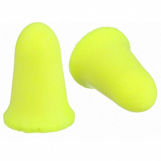 3M 312-1261 Disposable Uncorded Ear Plugs, Bell Shape, 33 dB, 200 Pairs, Yellow - KVM Tools Inc.KV1VJY1