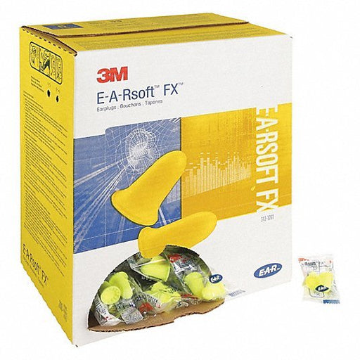 3M 312-1261 Disposable Uncorded Ear Plugs, Bell Shape, 33 dB, 200 Pairs, Yellow - KVM Tools Inc.KV1VJY1