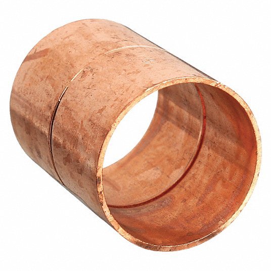 Nibco U600RS 1/2 Coupling, Rolled Tube Stop Wrot Copper, Cup x Cup, 1/2 in x 1/2 in Copper Tube Size - KVM Tools Inc.KV5P175