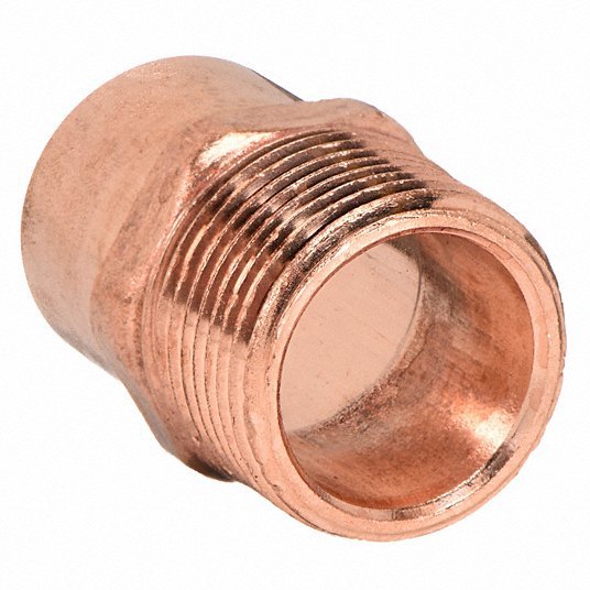 Nibco 604 1/2 Adapter Wrot Copper, Cup x MNPT, 1/2 in Copper Tube Size, For 5/8 in x 5/8 in Tube OD - KVM Tools Inc.KV1VLV5