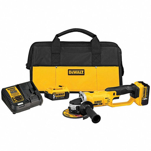 DeWalt DCG412P2 Angle Grinder Kit, 20V DC, 4-1/2 in. Wheel Diameter (Battery Included) - KVM Tools Inc.KV24T869
