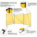 Steiner 534-6X8 Protect-O-Screens (R) 8 ft. Wx6 ft., Yellow - KVM Tools Inc.KV3W171
