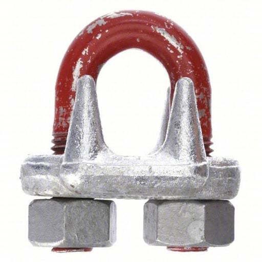 Crosby 1010015 Wire Rope Clip U-Bolt, Steel, For 1/8 in Wire Rope Dia., 3 1/4 in Rope Turn Back - KVM Tools Inc.KV29WP16