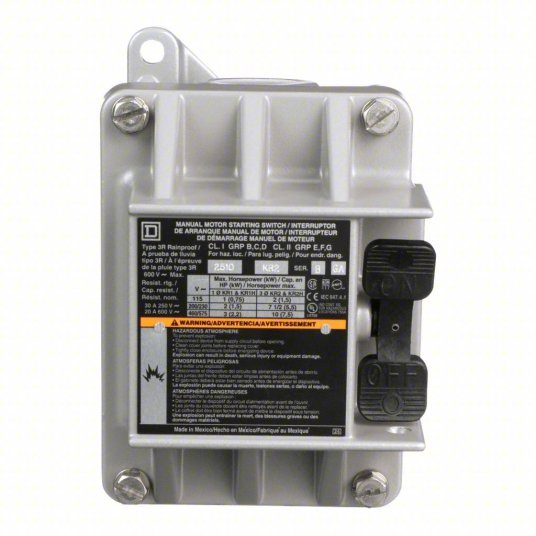 Square D 2510KR2 Manual Motor Switch 3 Poles, 20 A, 0.75 in Hub Dia, Dead End - KVM Tools Inc.KV2BV97