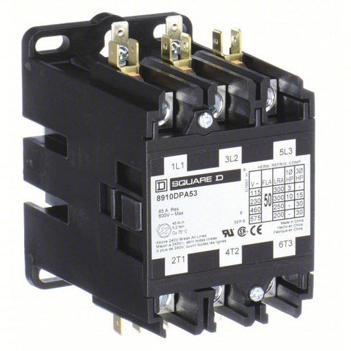 Square D 8910DPA63V14 Definite Purpose Magnetic Contactor 3 Poles, 24V AC, 60 A, Non-Reversing - KVM Tools Inc.KV5B096
