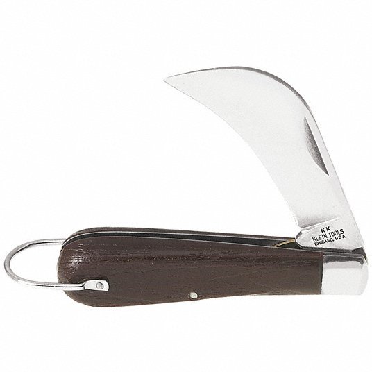 Klein 1550-44 Pocket Knife, Hawkbill, Heavy Duty Work, Plastic, 6-1/8" L. - KVM Tools Inc.KV2DFF6