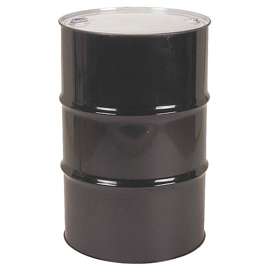 KVM Tools DRTU55-1212 Closed Head Transport Drum, Steel, 55 gal, Unlined, Black