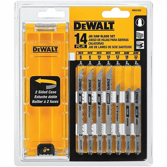 Dewalt DW3742C 14 Pc. T-Shank Jig Saw Blade Set with Case - KVM Tools Inc.KV2KMA2