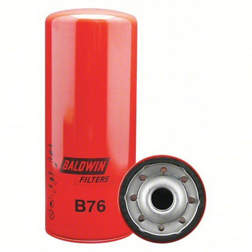 Baldwin B76 Oil Filter 1-1/8" Thread Size Automotive Filters, 10 7/16 in Lg, Oil, Spin-On - KVM Tools Inc.KV2KXP5
