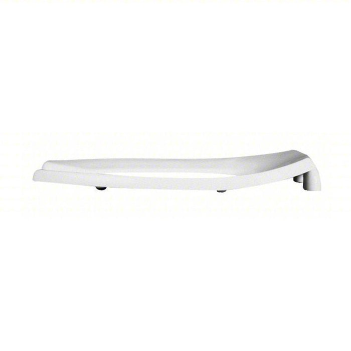 Bemis 1955CT-000 Toilet Seat White, Plastic with Stainless Steel Posts, External Check Hinge, 2 3/8 in Seat Ht, Open - KVM Tools Inc.KV2P888