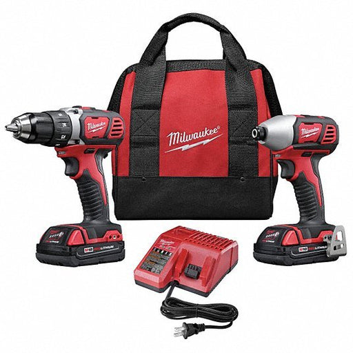 Milwaukee 2691-22 M18 Cordless Combo Kit, 18 Volt DC, Lithium-Ion, Drill, Impact Driver, 2 Tools - KVM Tools Inc.KV2PYZ2