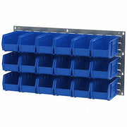 Akro-Mils 30230BLUE Hang and Stack Bin: 5 1/2 in x 10 7/8 in x 5 in, Blue, Label Holders, 30 lb Load Capacity - KVM Tools Inc.KV2W778