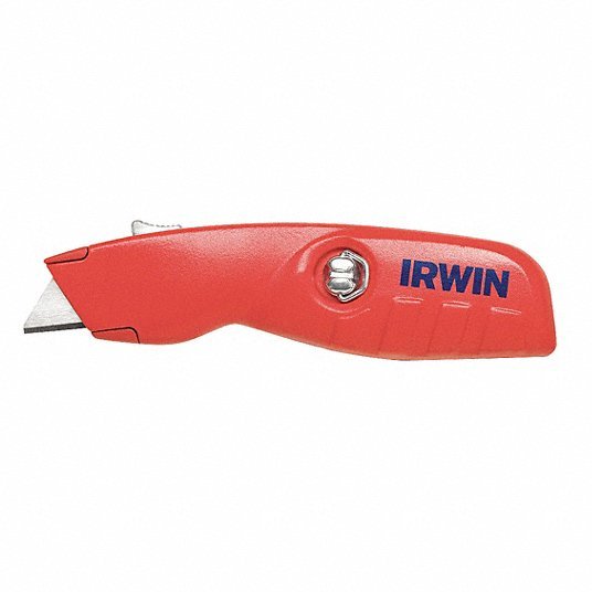 Irwin 2088600 Safety Knife, Self-Retracting, Rounded Safety Blade, Aluminum, 6 in L. - KVM Tools Inc.KV2WA17