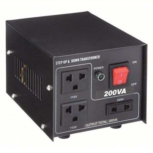 KVM Tools KV30C516 Step Up/Step Down Voltage Converter 220 to 110V AC/110 to 220V AC, 200VA, 50/60 - KVM Tools Inc.KV30C516