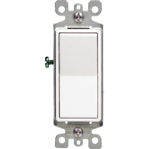 Leviton 05601-2WS AC Quiet Switch Decora 15 amps Single Pole Rocker White - KVM Tools Inc.107-05601-2WS