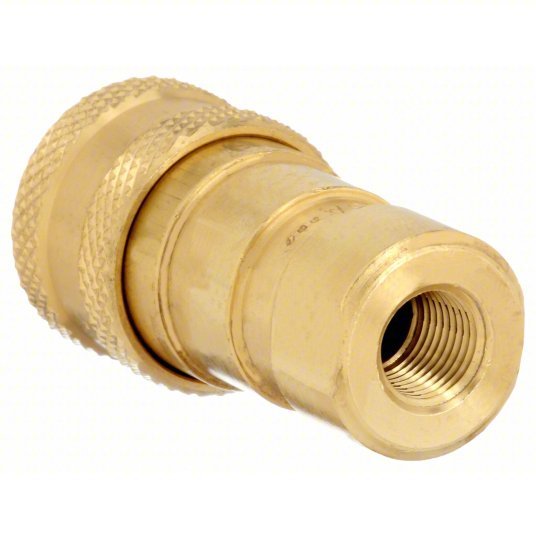 Parker BH1-60 Hydraulic Quick Connect Hose Coupling, Brass Body, Sleeve Lock, 1/8"-27 Thread Size, 60 Series - KVM Tools Inc.KV31A845