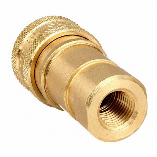 Parker BH2-60 Hydraulic Quick Connect Hose Coupling, Brass Body, Sleeve Lock, 1/4"-18 Thread Size, 60 Series - KVM Tools Inc.KV31A846