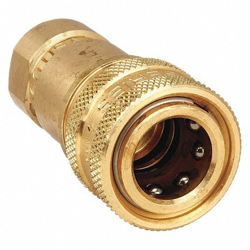 Parker BH2-60 Hydraulic Quick Connect Hose Coupling, Brass Body, Sleeve Lock, 1/4"-18 Thread Size, 60 Series - KVM Tools Inc.KV31A846
