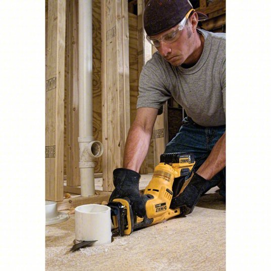 Dewalt DCS387P1 Reciprocating Saw Kit 1 1/8 in Stroke Lg, 2,900 Max. Strokes per Minute, Straight, Compact Tool - KVM Tools Inc.KV31AC42