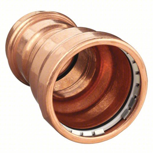 Press Fit Reducer Viega 20725 XL Reducer Copper, Press-Fit x Press-Fit, 4 in x 2 1/2 in ...