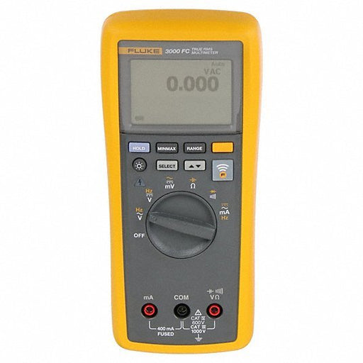 Fluke FLK-3000FC Digital Multimeter, 1,000 Max. AC Volts, 1,000 Max. DC Volts, 10 Max. AC Amps, 10 Max. DC Amps - KVM Tools Inc.KV31FN10