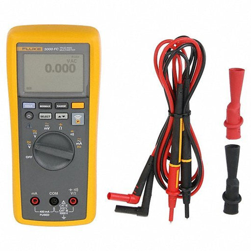 Fluke FLK-3000FC Digital Multimeter, 1,000 Max. AC Volts, 1,000 Max. DC Volts, 10 Max. AC Amps, 10 Max. DC Amps - KVM Tools Inc.KV31FN10