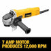 Dewalt DWE4011 Angle Grinder, 4 1/2 in, 12,000 RPM, - KVM Tools Inc.KV34D754
