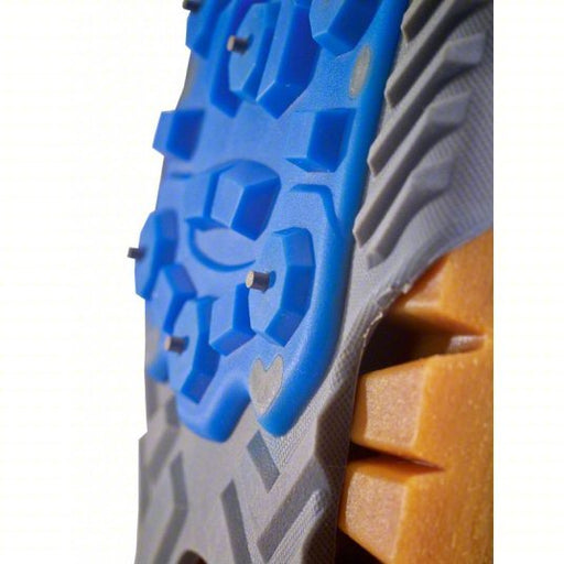 Winter Walking JD6625-XL Traction Device Ball/Heel Footwear Coverage, Rubber, Stud, 13 in L x 4-1/2 in W x 2 in H, Blue/Gray - KVM Tools Inc.KV34GM78