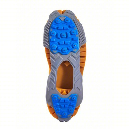 Winter Walking JD6625-XL Traction Device Ball/Heel Footwear Coverage, Rubber, Stud, 13 in L x 4-1/2 in W x 2 in H, Blue/Gray - KVM Tools Inc.KV34GM78