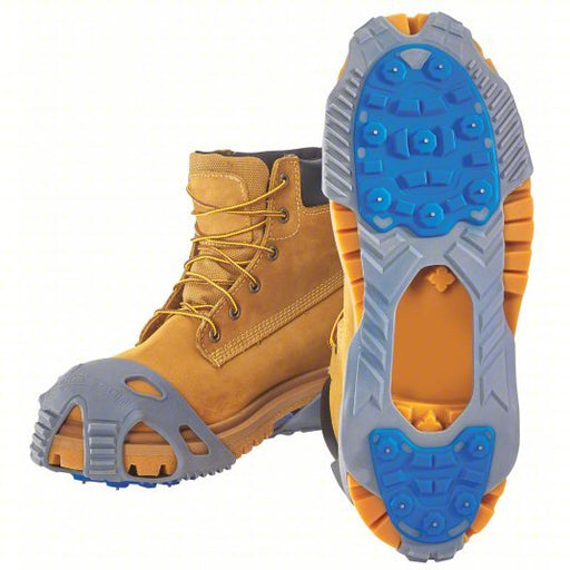 Winter Walking JD6625-XL Traction Device Ball/Heel Footwear Coverage, Rubber, Stud, 13 in L x 4-1/2 in W x 2 in H, Blue/Gray - KVM Tools Inc.KV34GM78