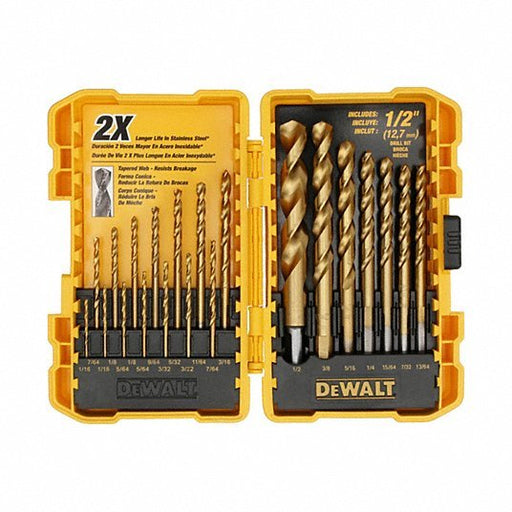 Dewalt DW1342 21PC Titanium Speed Tip Drill Bit Set - KVM Tools Inc.KV34GR19