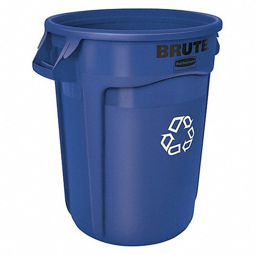 Rubbermaid FG263273BLUE 32 gal Round Polyethylene Recycling Bin, Blue - KVM Tools Inc.KV35ZU72