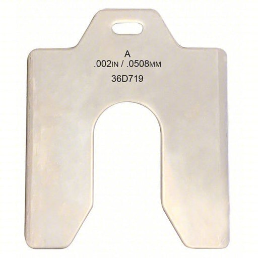 KVM Tools KV36D719 Slotted Shim Tabbed, A Trade Size, 2 in Shim Lg, 2 in Shim Wd, 0.002 in Thick, 5/8 in Slot Wd, 20 - KVM Tools Inc.KV36D719