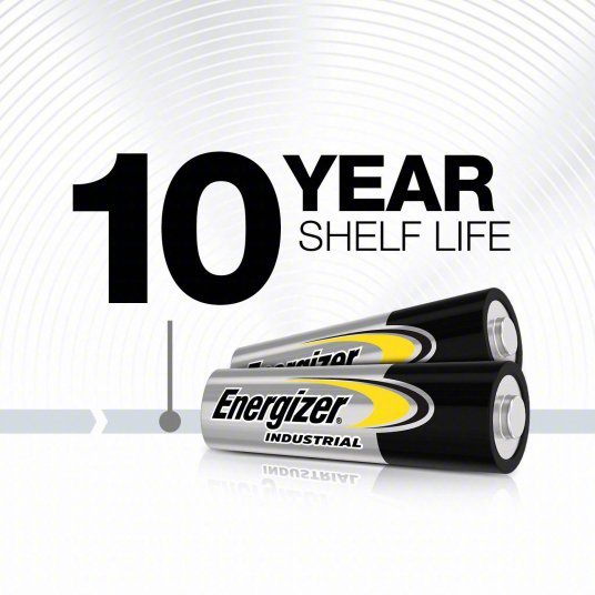 Energizer EN91 Industrial AA Alkaline Battery, 1.5V DC, 24 Pack - KVM Tools Inc.KV38W365