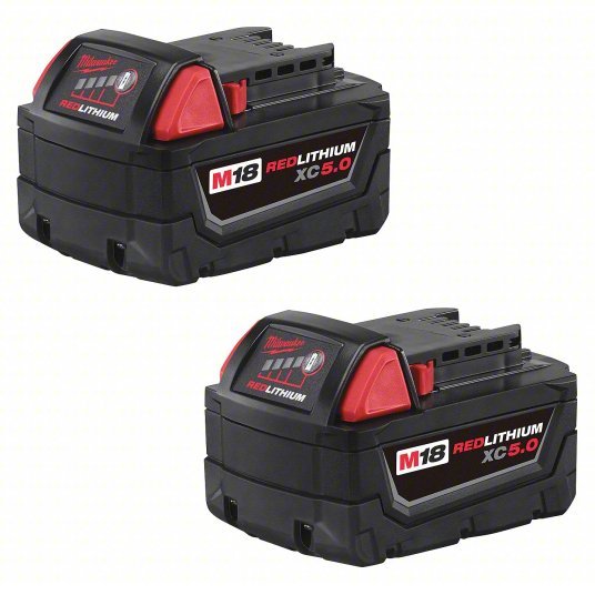 Milwaukee 48-11-1852 M18 REDLITHIUM XC3.0 Battery, 3.0Ah, Extended Capacity, 18V, Li-Ion, Batteries (2 PK) - KVM Tools Inc.KV38XJ03