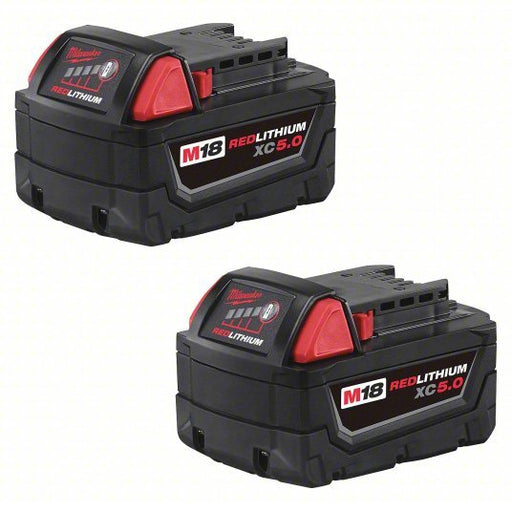 Milwaukee 48-11-1852 M18 REDLITHIUM XC3.0 Battery, 3.0Ah, Extended Capacity, 18V, Li-Ion, Batteries (2 PK) - KVM Tools Inc.KV38XJ03
