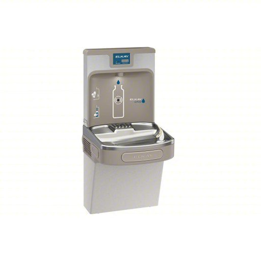 Elkay LZS8WSLP Drinking Fountain with Bottle Filler On-Wall, Refrigerated, 39 1/2 in Ht, Gray, Filtered - KVM Tools Inc.KV39AM86