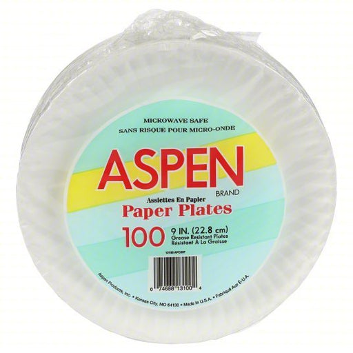 Aspen 20825 Paper, Plate, Round, 9", White, PK250 - KVM Tools Inc.KV20VG83