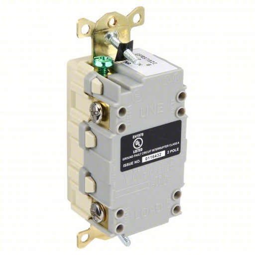 Hubbell GFR82I GFCI Receptacle, 15A, 125VAC, 5-15R, Ivory - KVM Tools Inc.KV39EA35