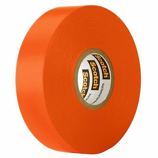 3M 10869 Vinyl Electrical Tape, 35, Scotch, 3/4 in W x 66 ft L, 7 mil thick, Orange, 1 Pack - KVM Tools Inc.