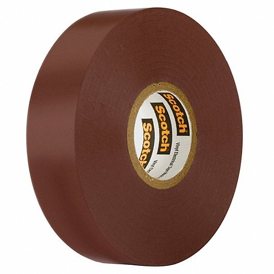 3M 10885 Vinyl Electrical Tape, 35, Scotch, 3/4 in W x 66 ft L, 7 mil thick, Brown, 1 Pack - KVM Tools Inc.