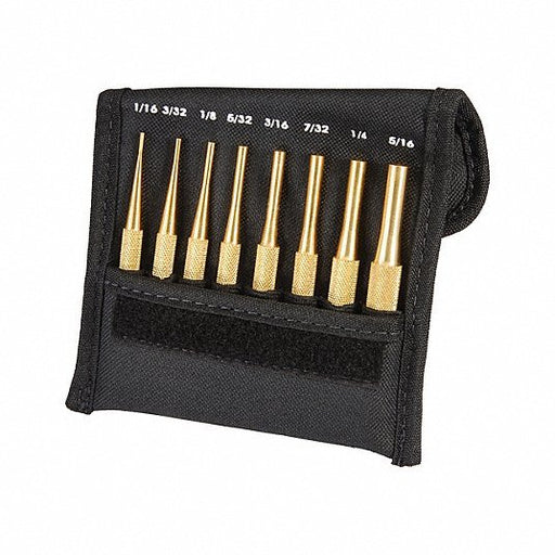 Starrett SB565Z Drive Pin Punch Set, 8 Pieces, Brass - KVM Tools Inc.KV3AET9