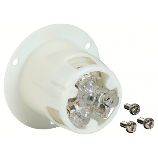 Hubbell HBL2316 20A Flanged Twist-Lock Receptacle 2P 3W 125VAC - KVM Tools Inc.KV3D035