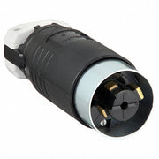 Hubbell HBL25415B 30/20A Locking Plug 4P 5W 600VAC/250VDC BK - KVM Tools Inc.KV3D059