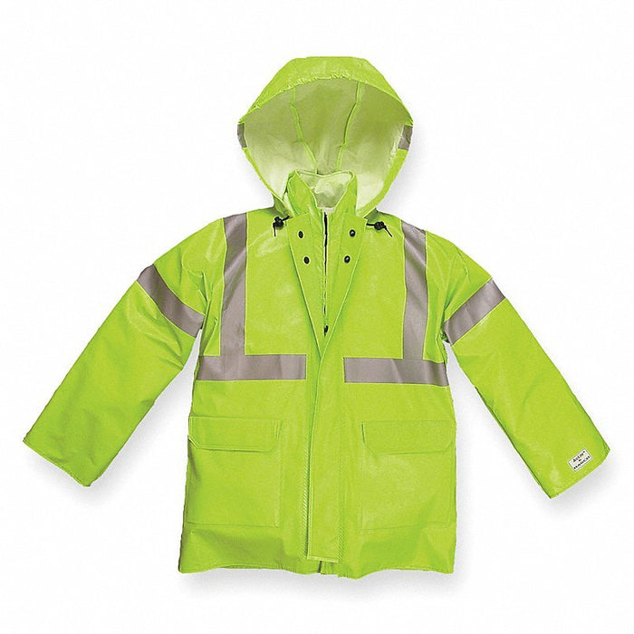 Nasco 1503JFYL Arc Flash Rain Jacket with Hood, Lime Yellow, L - KVM Tools Inc.KV3FZL7