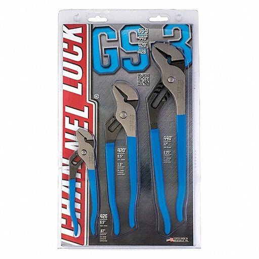 Channellock GS-3 3 Piece Plastic Tongue and Groove Plier Set, Dipped - KVM Tools Inc.KV3JZC9