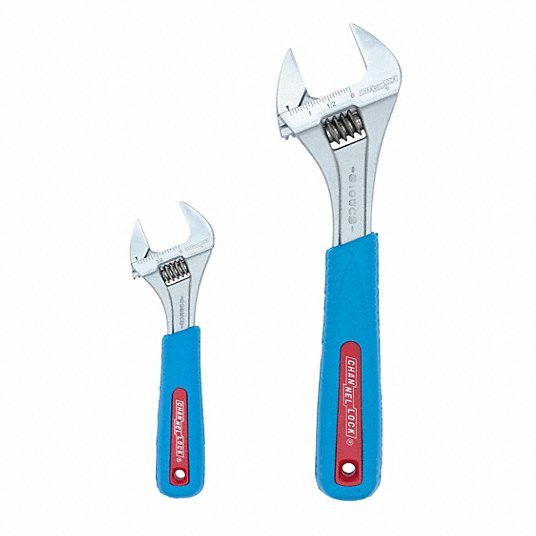 Channellock WS-2CB Adj. Wrench Set, 6", 10", Chrome, 2 Pc. - KVM Tools Inc.KV3KGZ9
