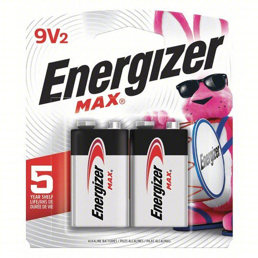 Energizer 522BP-2 Battery 9V, Premium, Alkaline, 9V DC, Max, 2 PK - KVM Tools Inc.KV3KKH8